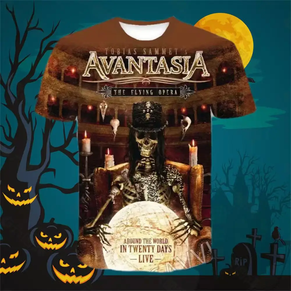 

New fashion women / men 3D print Breathable Quick-dry avantasia band T-shirts casual hip hop tees Harajuku tops kids clothes