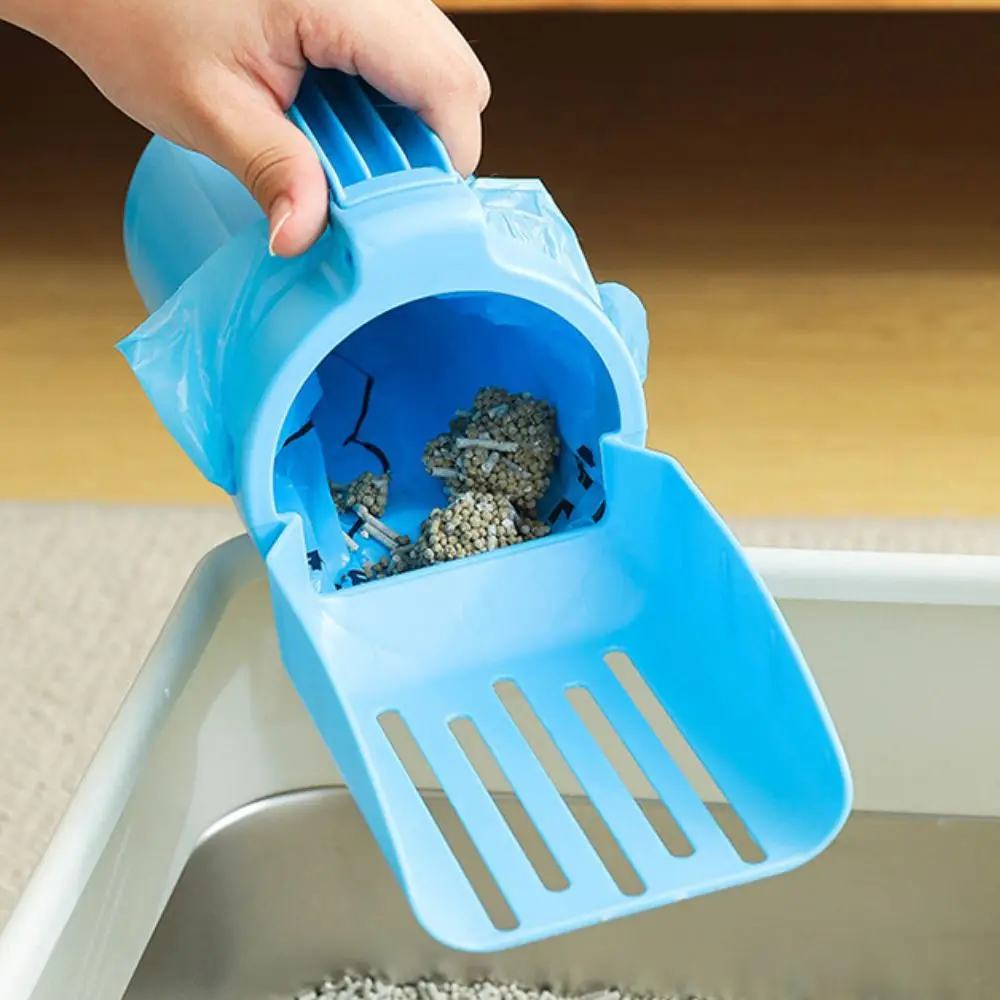 

Built-in Trash Cat Litter Scoop Integrated type Detachable Kitty Poop Disposal Shovel Portable Portable Cat Litter Scoop