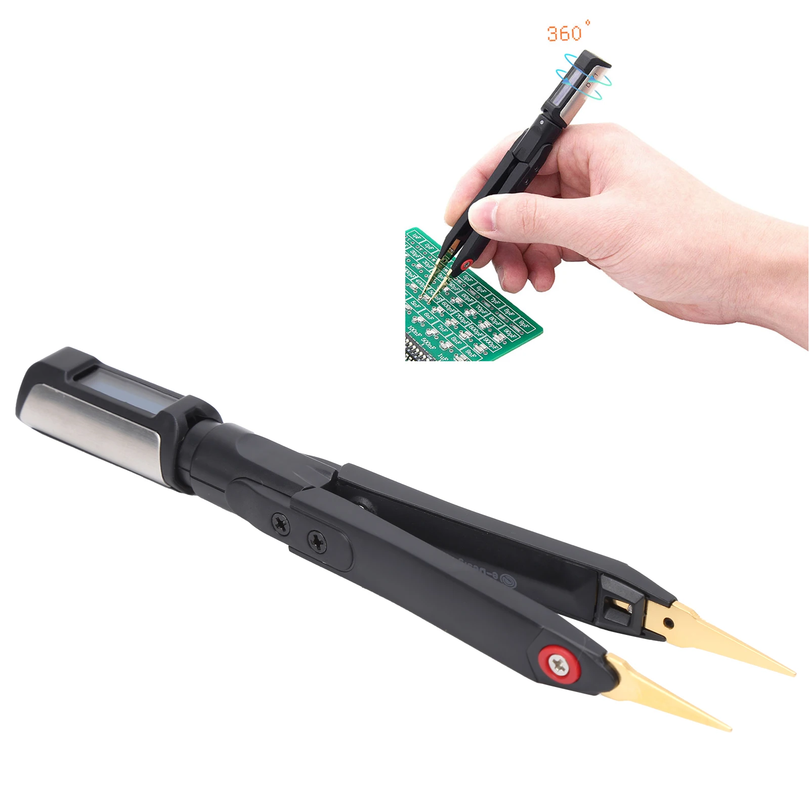 Mini Digital Tweezers with Automatic Measurement Function Multifunctional Tools DT71 Multifunctional Tweezers Digital Tweezers