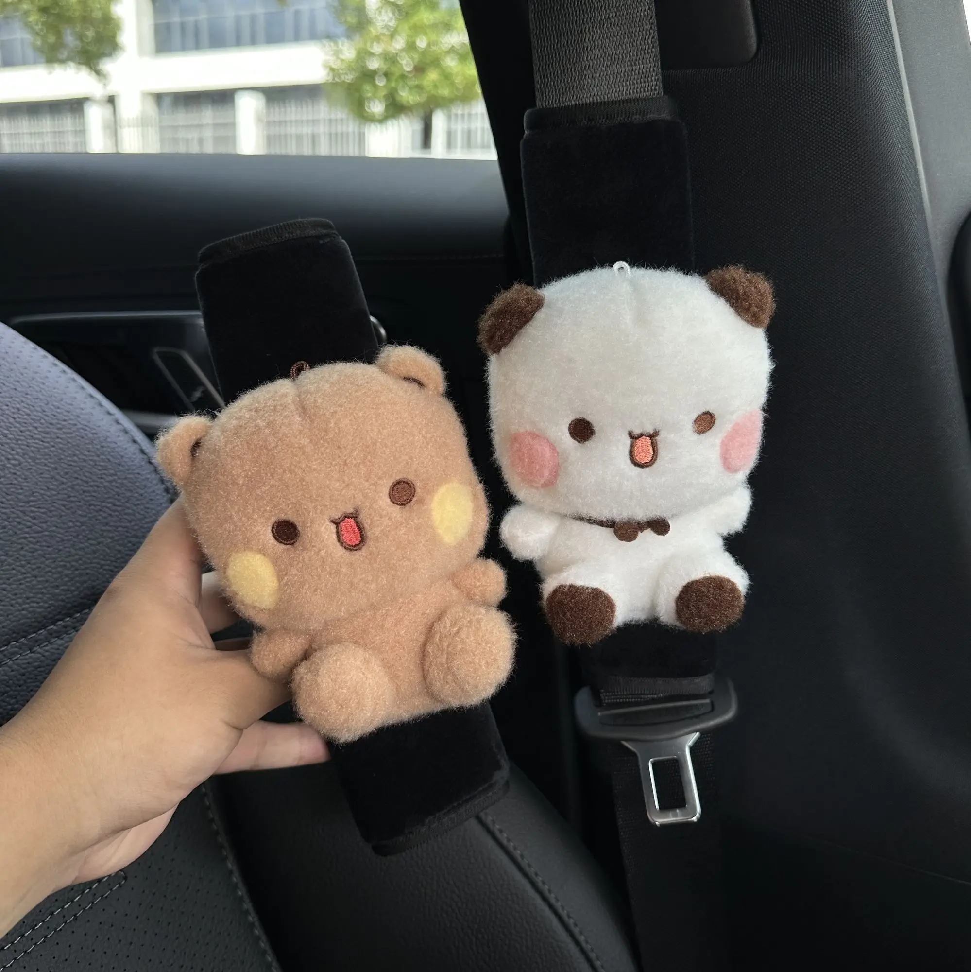 

Cute Cartoon Plush Seat Belt Shoulder Pad Cover Soft Safety Strap Protector Anti-Pinch Neck Cushion For Car Interior Decoration