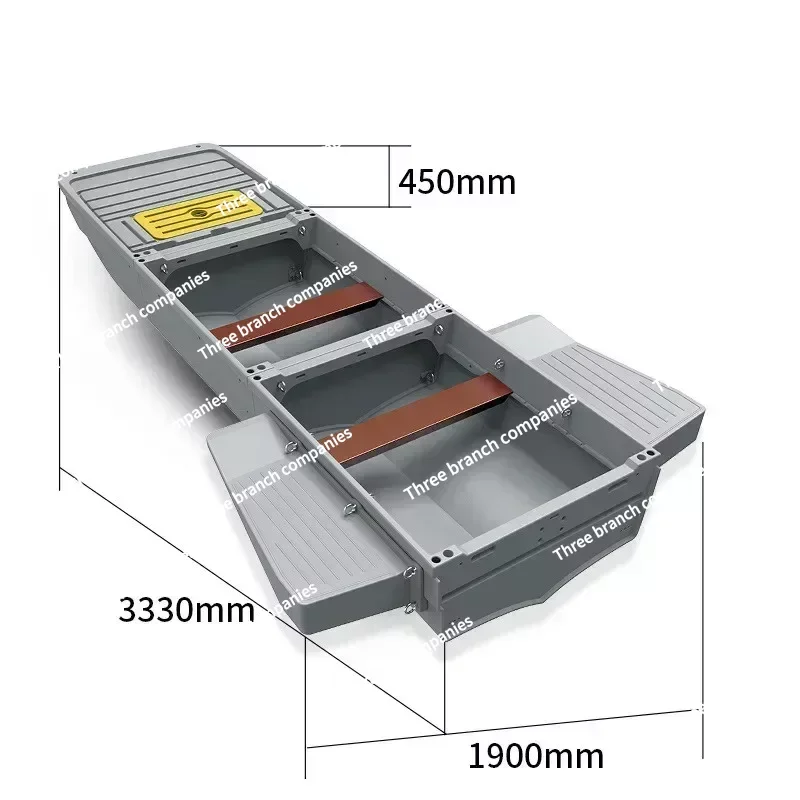 Fishing Boats Splicing Plastic Boat 3 Parts Folding Boat