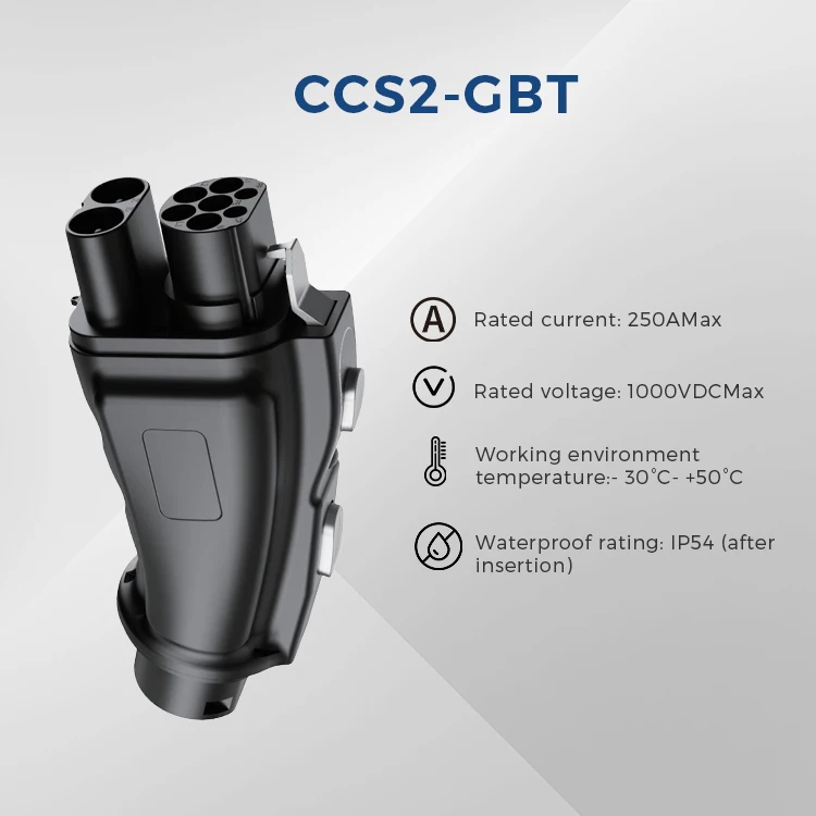 Parts Accessories EV Socket Adapter CCS2 to GBT DC Charging Station for New Energy Vehicle