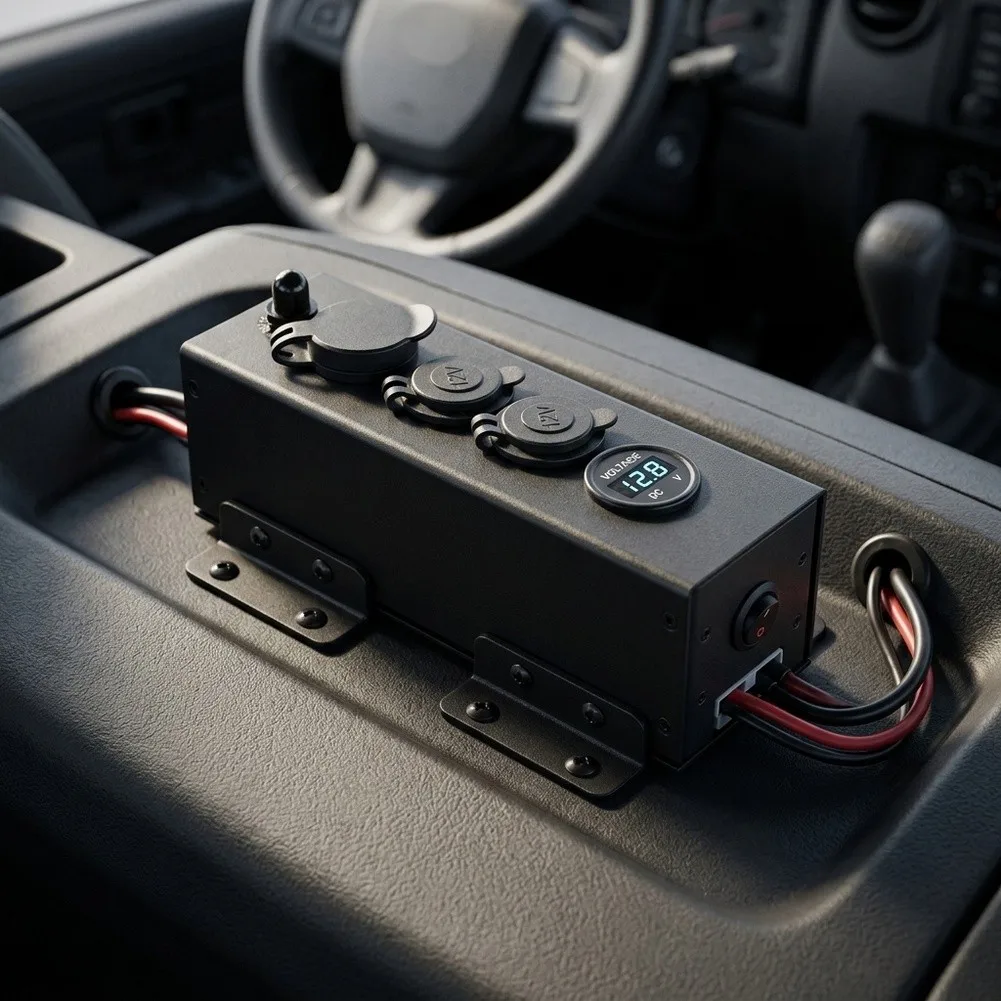 Integrated Voltage Display USB Charging Socket Application In Vehicles Built-in Circuit Breaker For Boats Integrated
