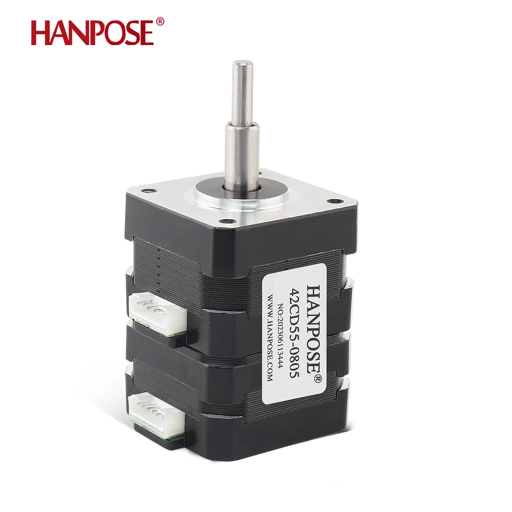 HANPOSE 42 Motor 42CD55-0805 1.6A 270mN.m Forward Reverse Automatic Micro 3D Printer Double Layer Stacked Nema17 Stepper Motor