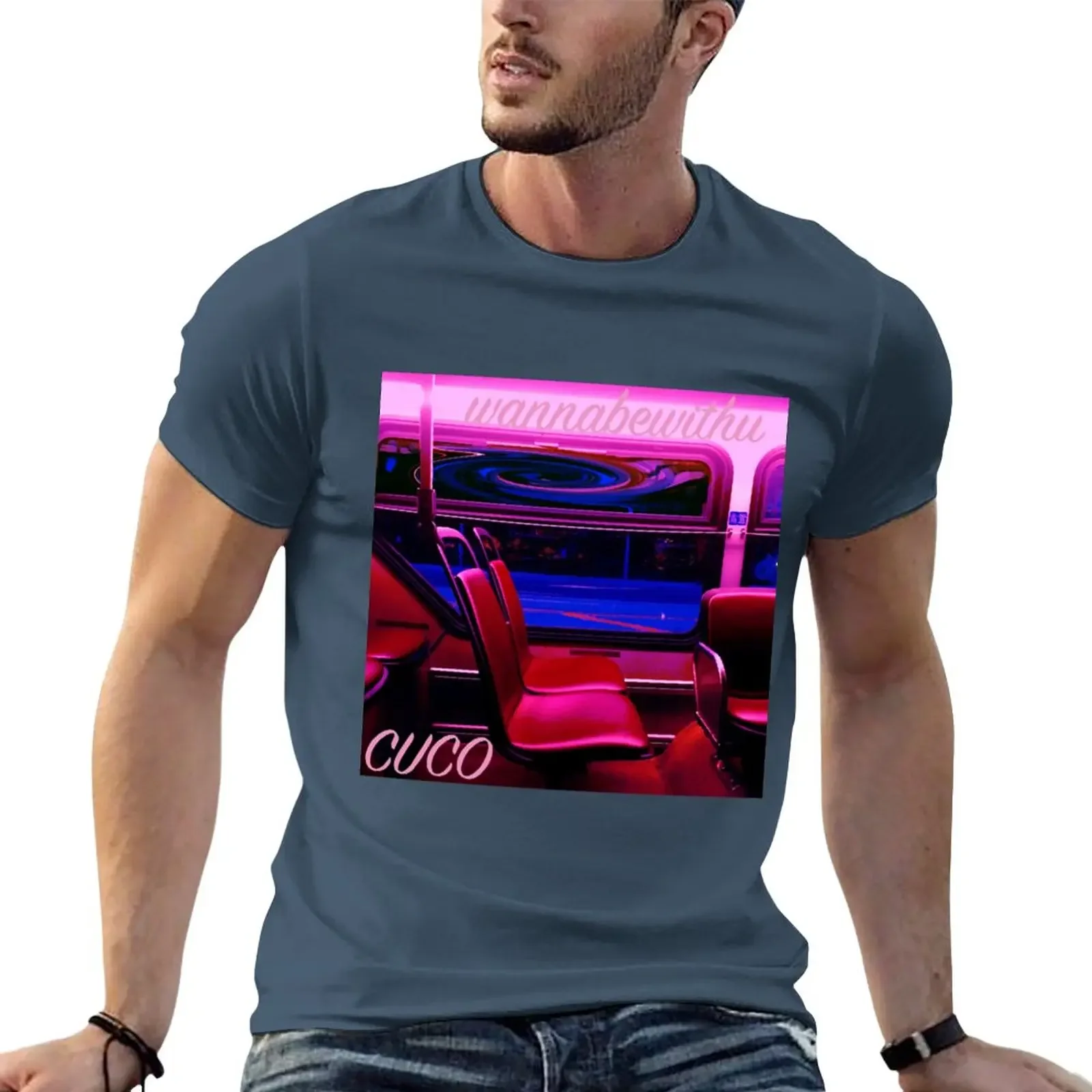 

Cuco 'wannabewithu' Album Cover T-Shirt anime sports fans t shirts for men cotton