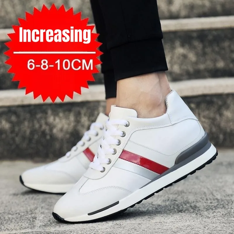 PDEP Summer Invisible Inner Height Increase Men\'s Shoes 10cm Sneakers Korean Fashion  Breathable Casual Zapatillas De Hombre