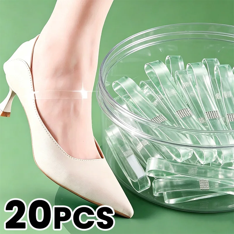 Transparent Invisible High-heeled Shoelaces Women Elastic Tightening Straps Shoelaces Loose High-heel Anti Fall Fixed Shoe Band