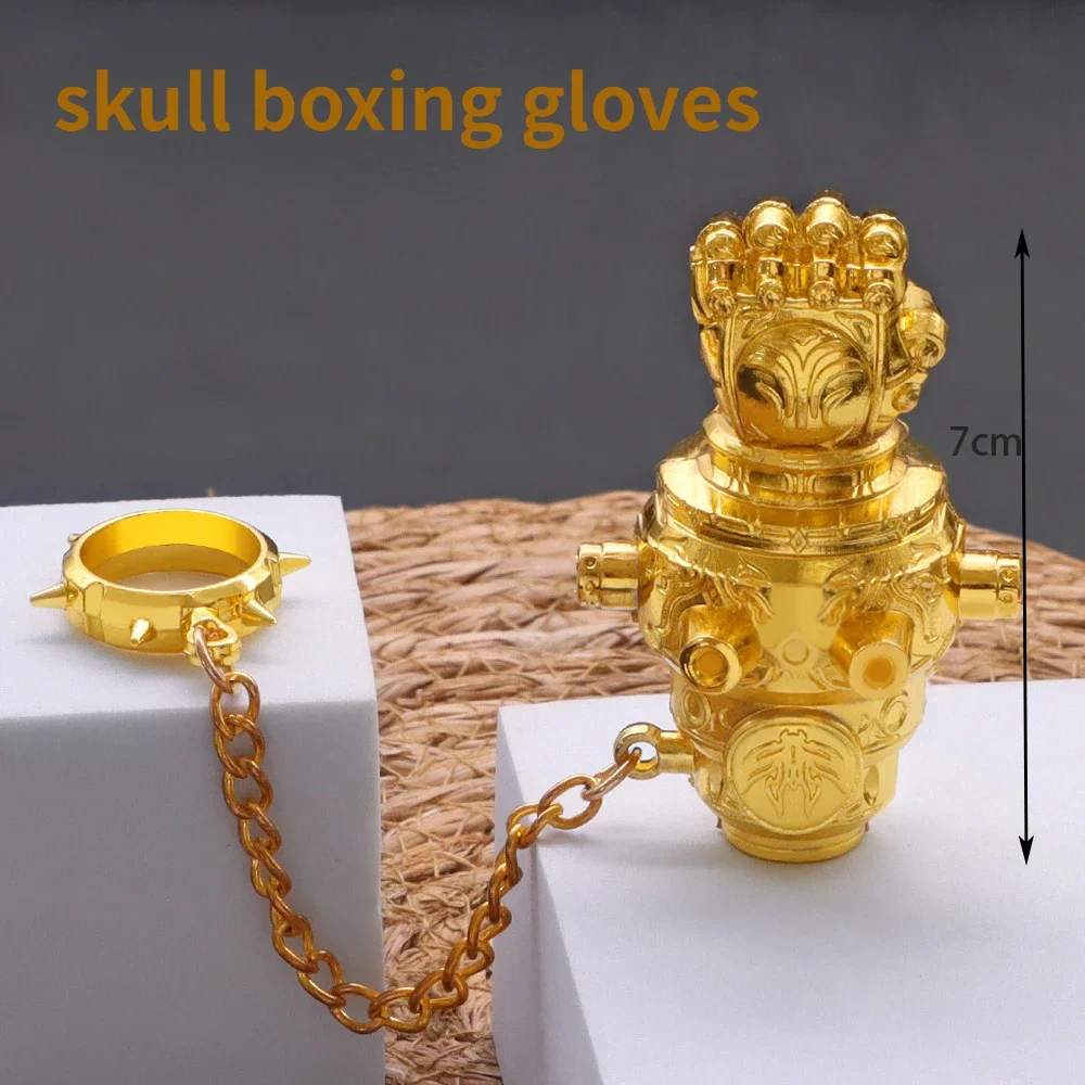 Wu Geng Period Anime Peripheral Weapons Co Worker Skull Fist Alloy Weapon Model All Metal Crafts Pendant Collection Gift Toy