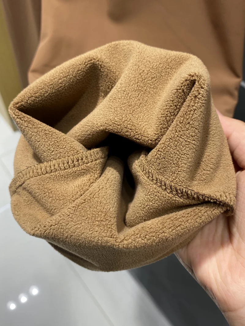 

Waterproof Fce Lined 3D Tailored Men's Casual Pants Autumn Winter Polyester Fabric Soft ell Technology Trendy Sle