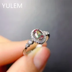 Gorgeous Color 1.0CT LAB Alexander Gemstone Ring for Women Solid 925 Sterling Silver Ring Luxury Engagement Gift Ring