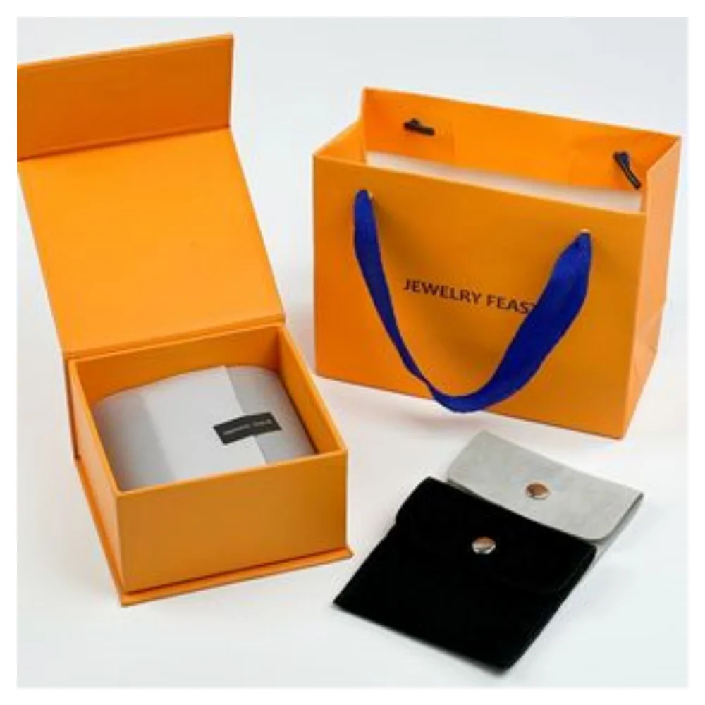 100pcs Custom Beige Jewelry Box Luxury Cardboard Drawer Tote Storage Box with Handle Necklace Ring Earring Box With Your Logo