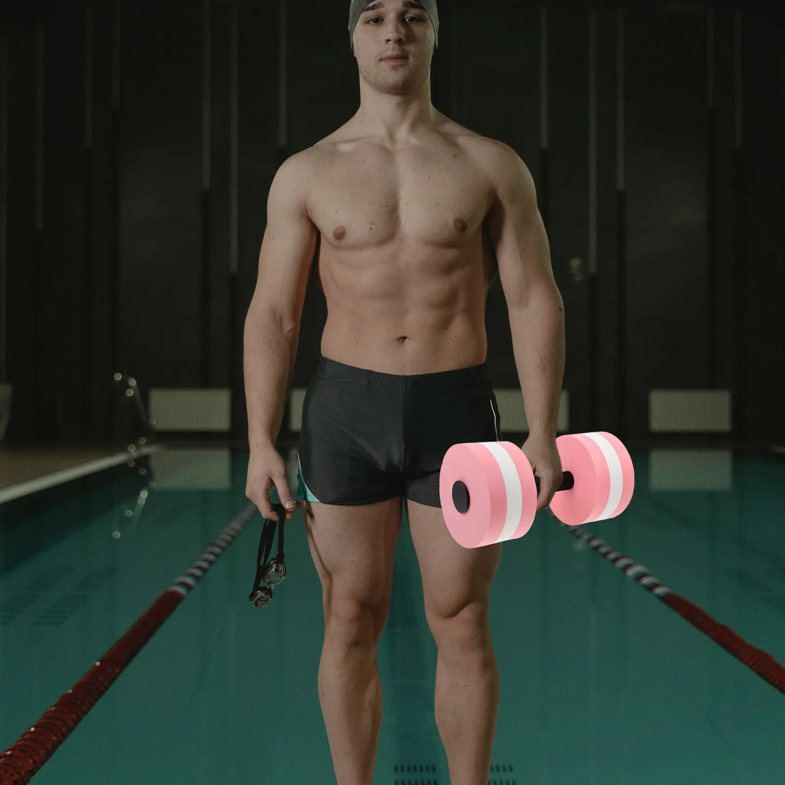 1Pcs Eva Floating Dumbbell Aquatic Barbell Water Resistance Swimming Pool Exercise Workout Fitness Rehab Balance