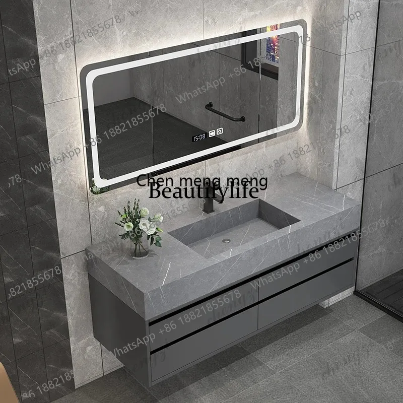 EE182 Solid Wood Boards Modern Smart Home Improvement Furniture Bathroom Fixture Bathroom Cabinets Bathroom Vanities Cabinet wit