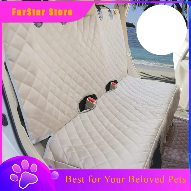 FurStarBenepaw Durable Dog Seat Cover Waterproof Nonslip Backseat Protector High Heat Resistant Fits Cars Trucks SUVs Easy To Cl