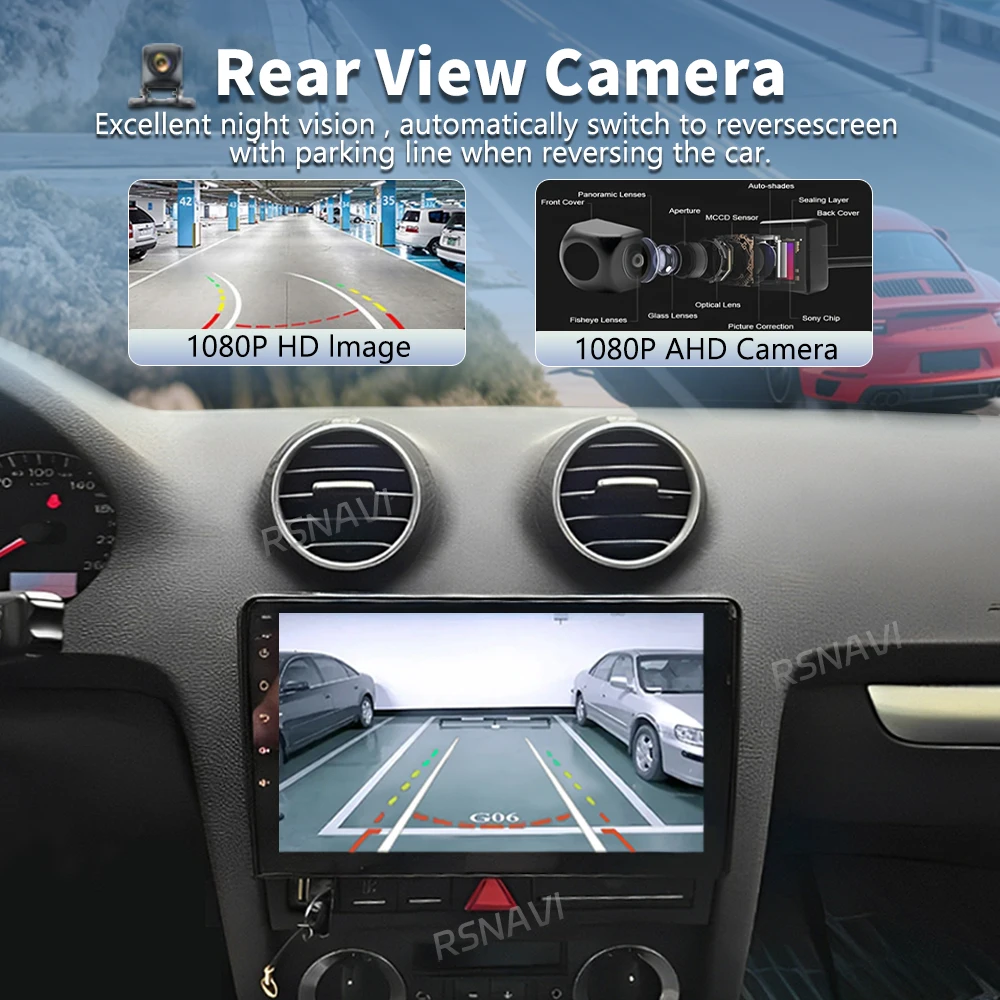 Android 16 For Audi A3 8P 2003 - 2013  2K QLED Android Car Radio Multimedia Video Player GPS AI Voice CarPlay Head Unit Stereo