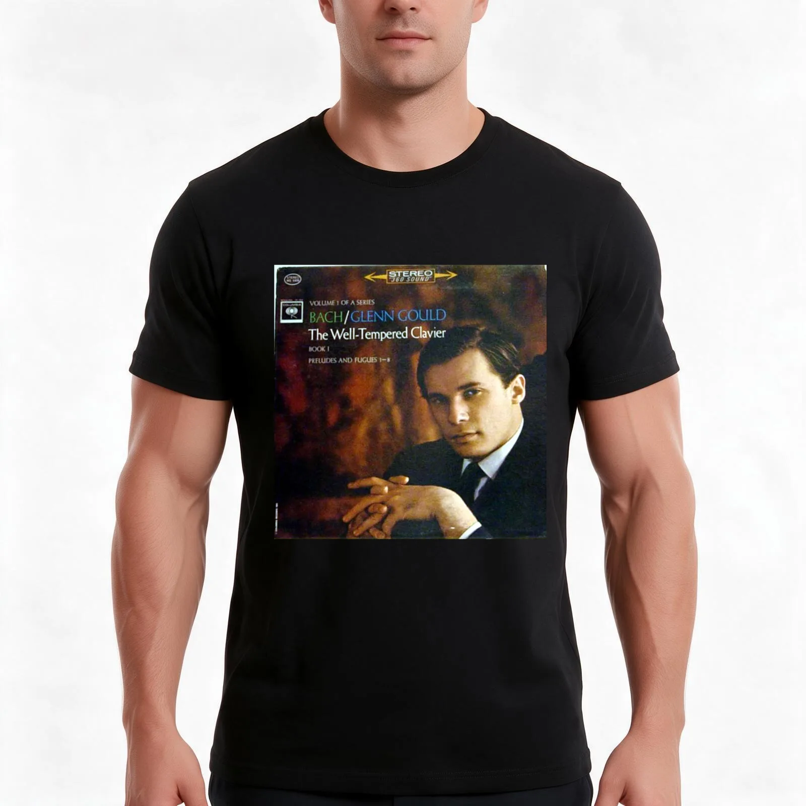 Glenn Gould, Bach, Well Tempered Clavier, Piano T-Shirt, Summer Casual Cotton Tee, Oversized Streetwear Tops, Unisex Men Women