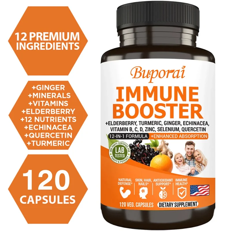 

Immune Booster - Supports The Immune System and Overall Health, Promotes Absorption, and Has Antioxidant Properties