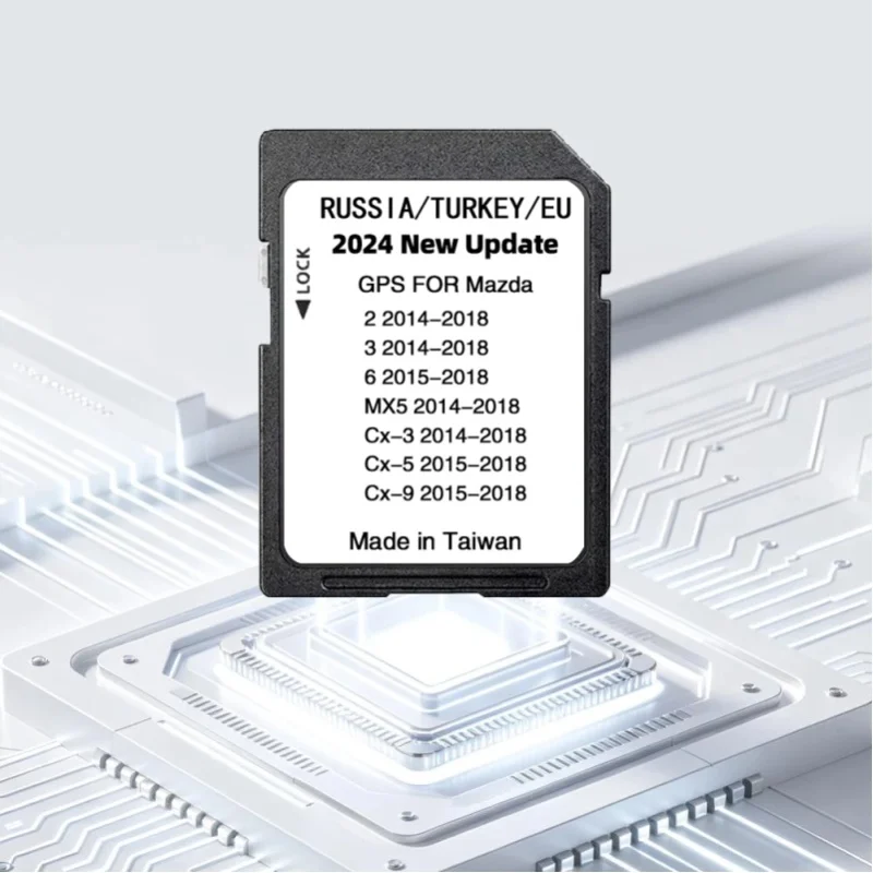 Aktualisierte Europa RU 2024 Navigationskarte für Mazda 2 3 6 CX3 CX5 CX9 MX5 Fahrzeuge 16GB SD-Karte GPS