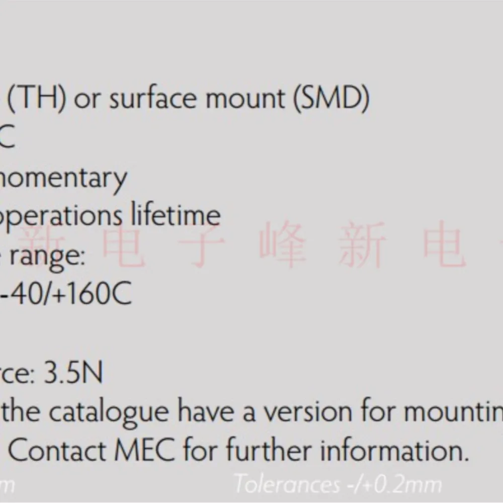 RA3FTH9 Denmark Tact Switch Straight Plug 4 Feet 10*10 Waterproof And Dustproof Key Switch Button