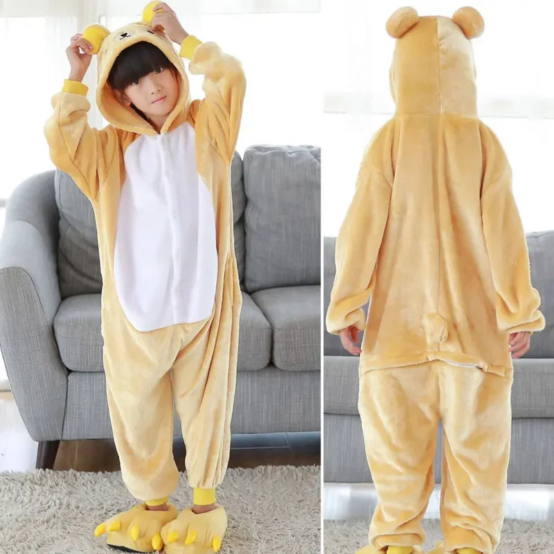 Pijamas de invierno para niños, ropa de dormir de Panda, monos de unicornio Kigurumi para niños y niñas, manta para dormir, Cosplay de Anime, salto de bebé MN8