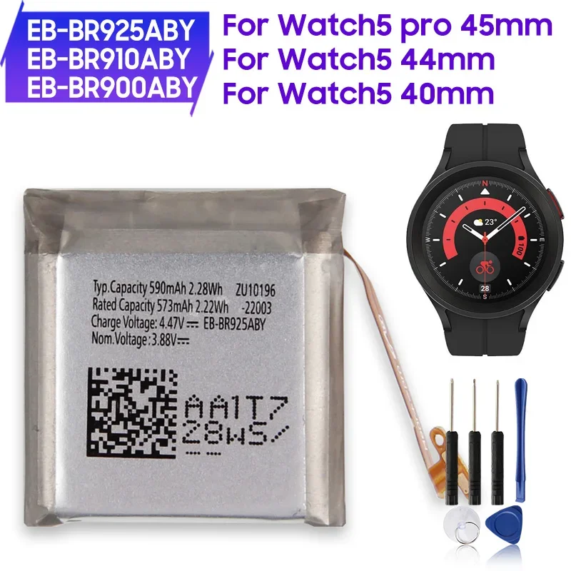 Replacement Battery For Samsung Watch5 Watch 5 pro 40mm 44mm 45mm Replace Battery EB-BR900ABY EB-BR910ABY EB-BR925ABY With Tool