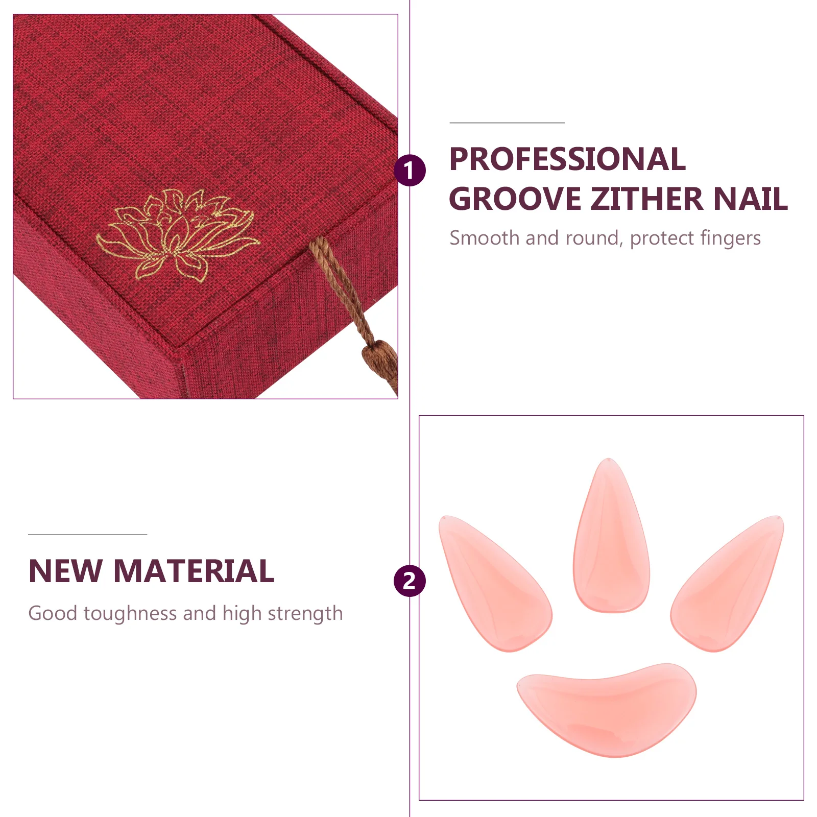 

Nail Tools Crystal Nails Fake for Guzheng Playing Covers Pick Musical Instrument Finger Practice Red Exquisite Picks Child