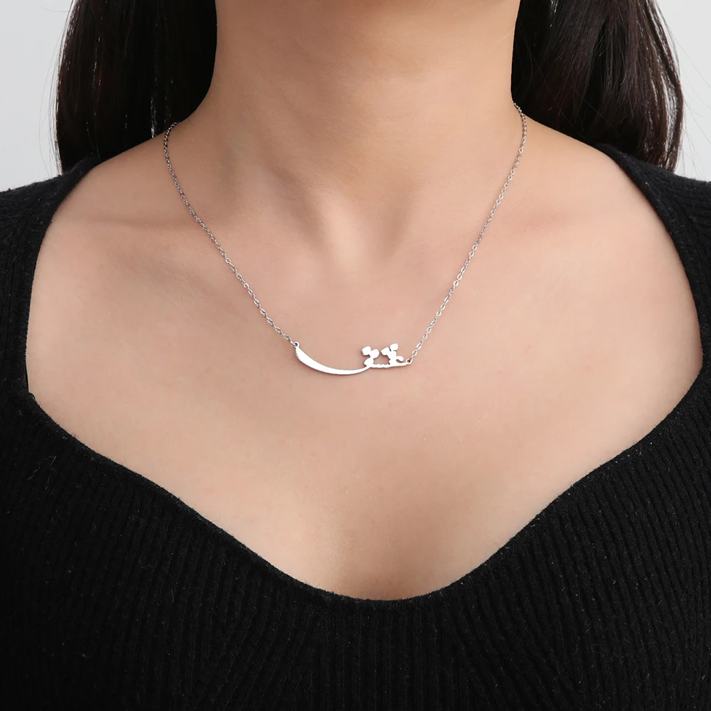 Dawapara Persische iranische Liebe Eshgh Farsi Halskette Persische Kalligraphie Halskette Edelstahl Schmuck Neujahrsgeschenk – Detail 12