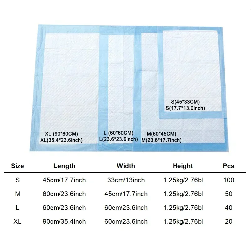 Pannolino per tappetino per animali super assorbente per addestramento del cane Cuscinetti per pipì Tappetino per pannolini più spesso per cani