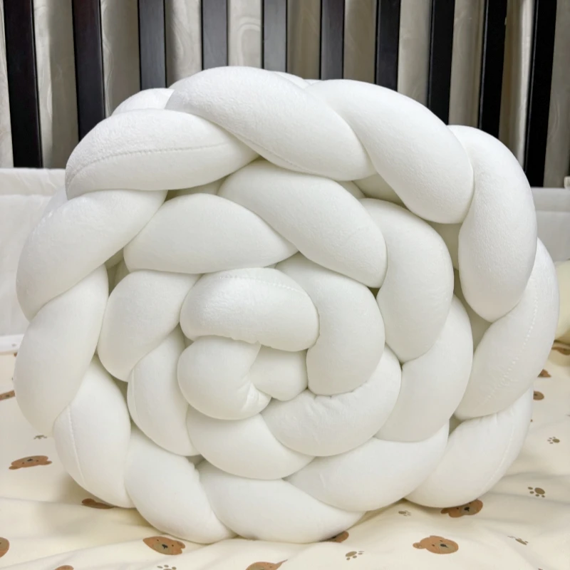 

NEW Baby Bed Bumper 6 Strands Knotted Braided Bumper Crib Bumper Cotton Knot Pillow Crib Protector Baby Decoration Room