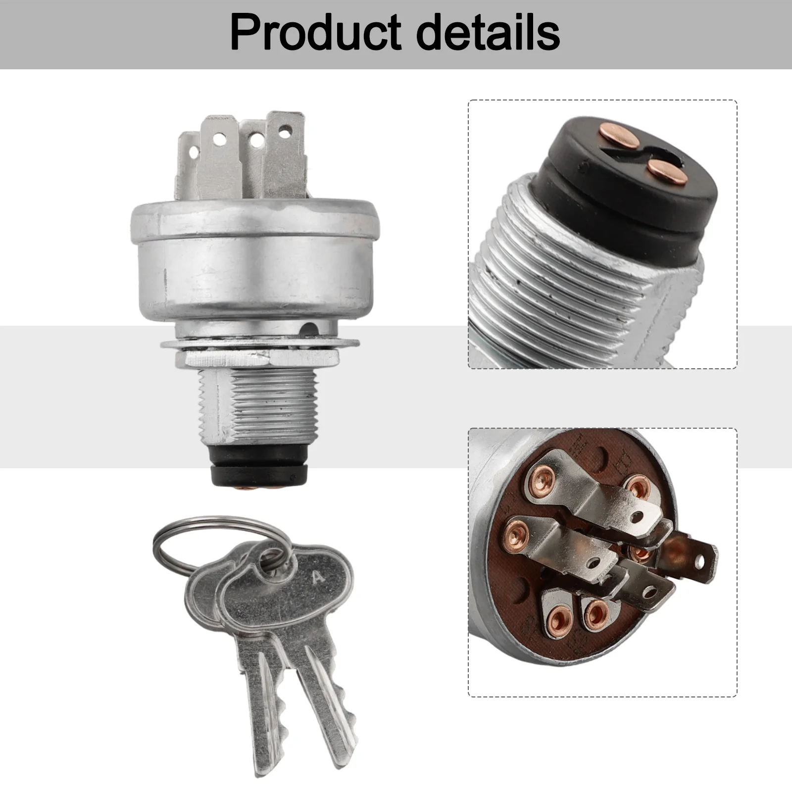 AM101561 Compatible Ignition Switch Outdoor Equipment For 165 Tractor For 175 Tractor Metal Construction 6*4*4cm