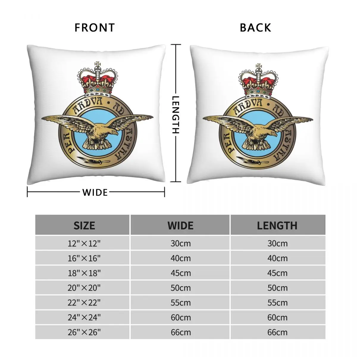 Royal Air Force Badge Pillowcase Polyester Linen Velvet Printed Zip Decor Throw Pillow Case Home Cushion Case 18