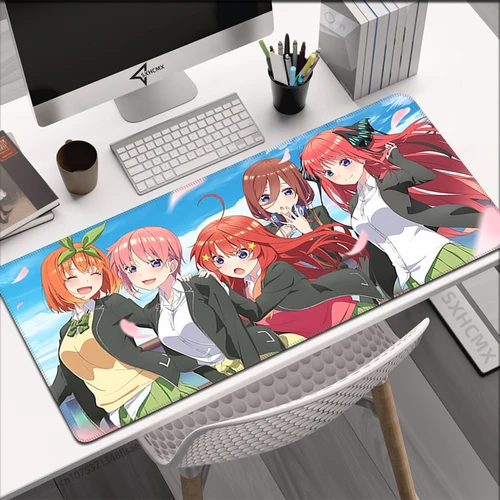 Alfombrilla de ratón The Quintessential Quintuplets, alfombrilla de ratón de Anime, accesorios para juegos de ordenador portátil, alfombrilla grande para escritorio, alfombra para teclado de jugador