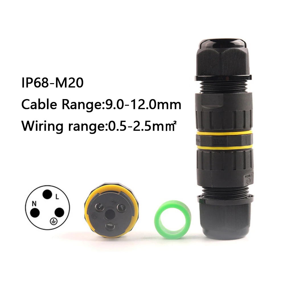 Premium IP68 Waterproof Wire Connector for Outdoor Use 23Pin Electrical Socket for Gardens and Underwater Lights