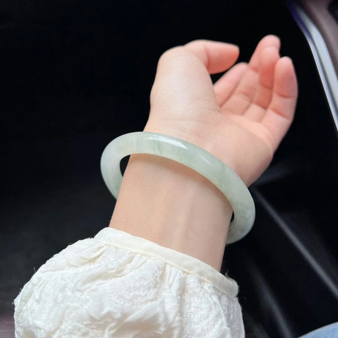 Jade Tianshan jade gold silk  bracelet female beauty strip natural Hetian bracelet
