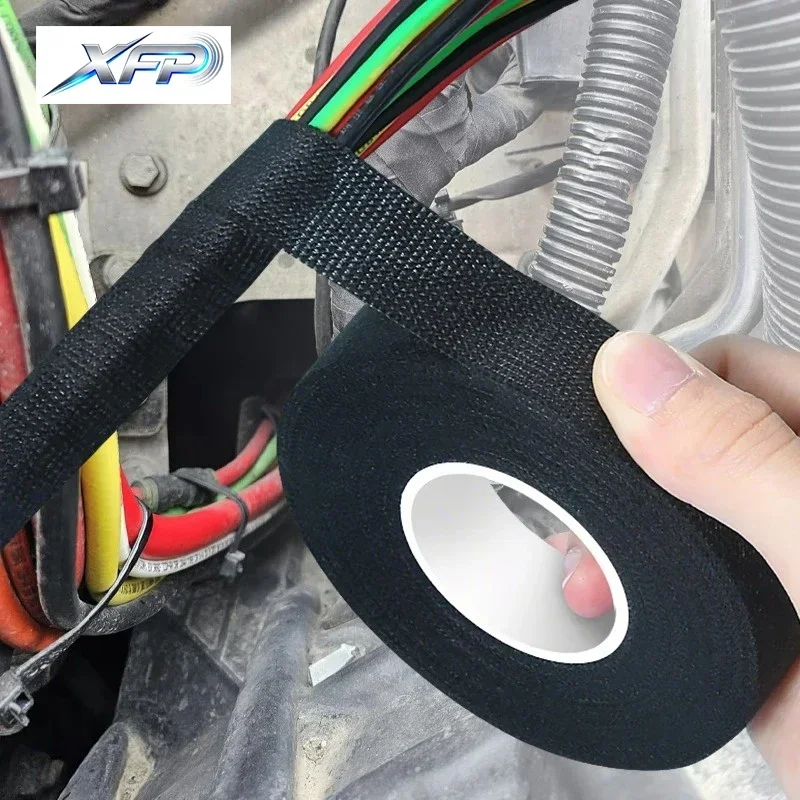 جديد شريط قماش لاصق مقاوم للحرارة للسيارات كابل الشريط تسخير الأسلاك تلوح في الأفق شريط عزل الحرارة الكهربائية.. ، #2