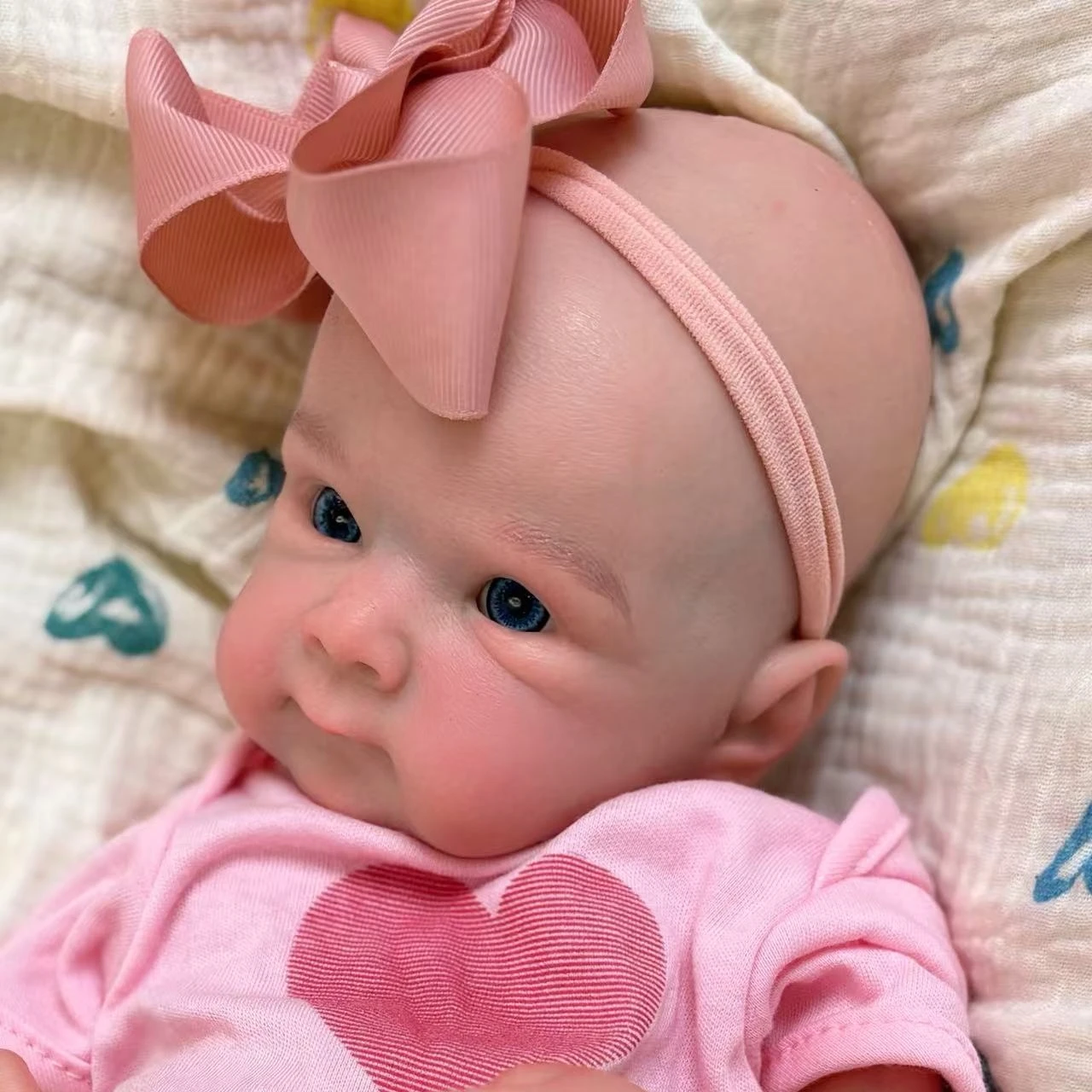 42 cm Open Mouth & Cleanable Full Soft Silicone Reborn Doll, 3D Hand Crafted Lifelike Wrinkled Skin, Bebe Reborn De Silicona