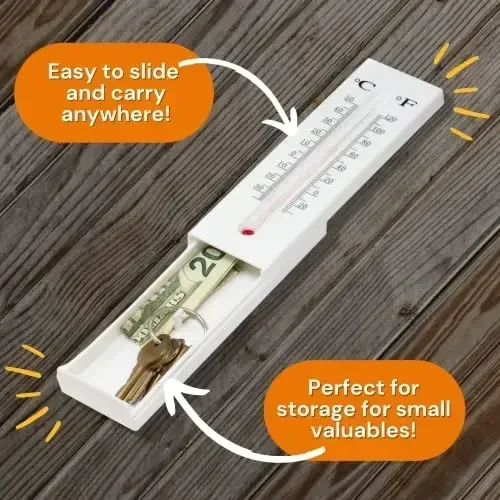 1PC NEW Private Money Box Thermometer Diversion Stash Hidden Safes Compartment Secret Storage Container Jewely Money Case