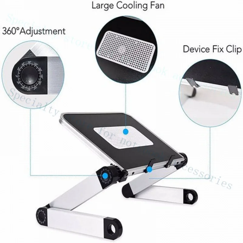 A+ Laptop Stand Cooling Fan Adjustable Laptop Holder Notebook Table for Work