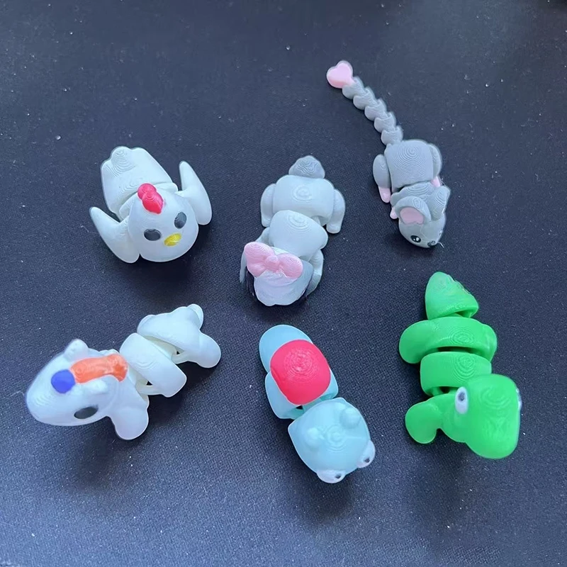 6 шт., мини-яйца дракона, набор животных с 3D принтом, пасхальная корзина, наполнители, предварительно наполненные крошечные фигурки животных, набор игрушек-драконов