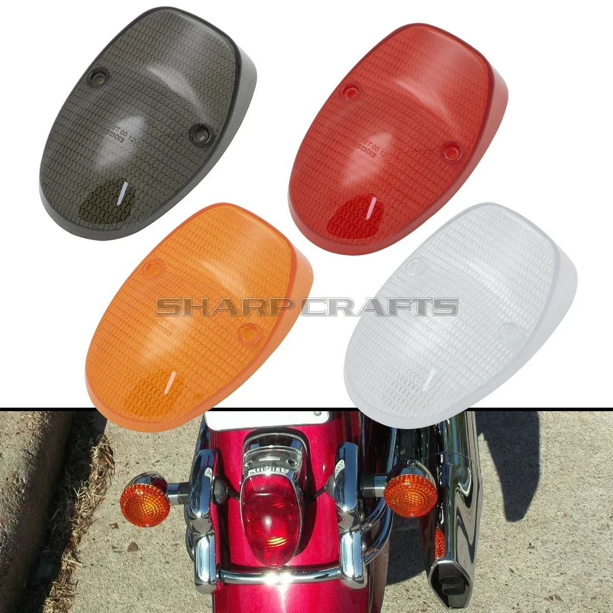 For Kawasaki Vulcan 800/1500 Drifter 1999-2005 VN1600 Classic 2003-2008 VN 1600 Nomad 2005-2008 Motorcycle Brake Tail Light Lens