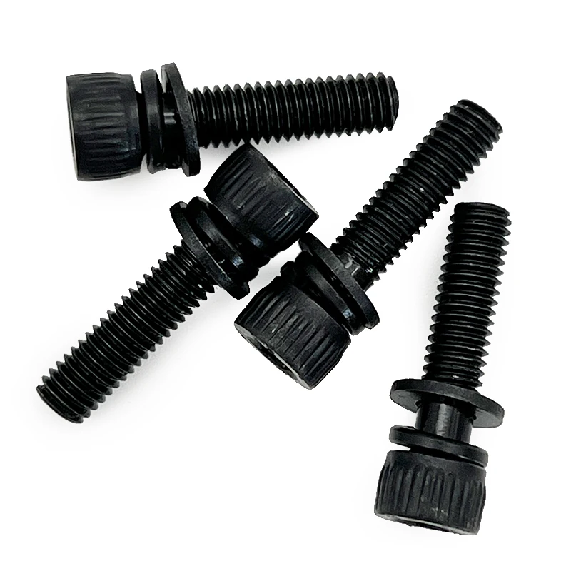 

Garden Power Tools Hardware Fasteners 4 Pieces M5*20mm Hexagon Socket Bolt with Spring Pad and Flat Pad
