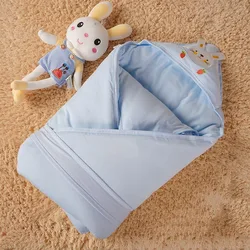 Newborn Blanket Spring Autumn Style Cotton Blanket Kids Supplies Baby Envelope Cocoon Swaddle with Boys Girls Quilt Bedding