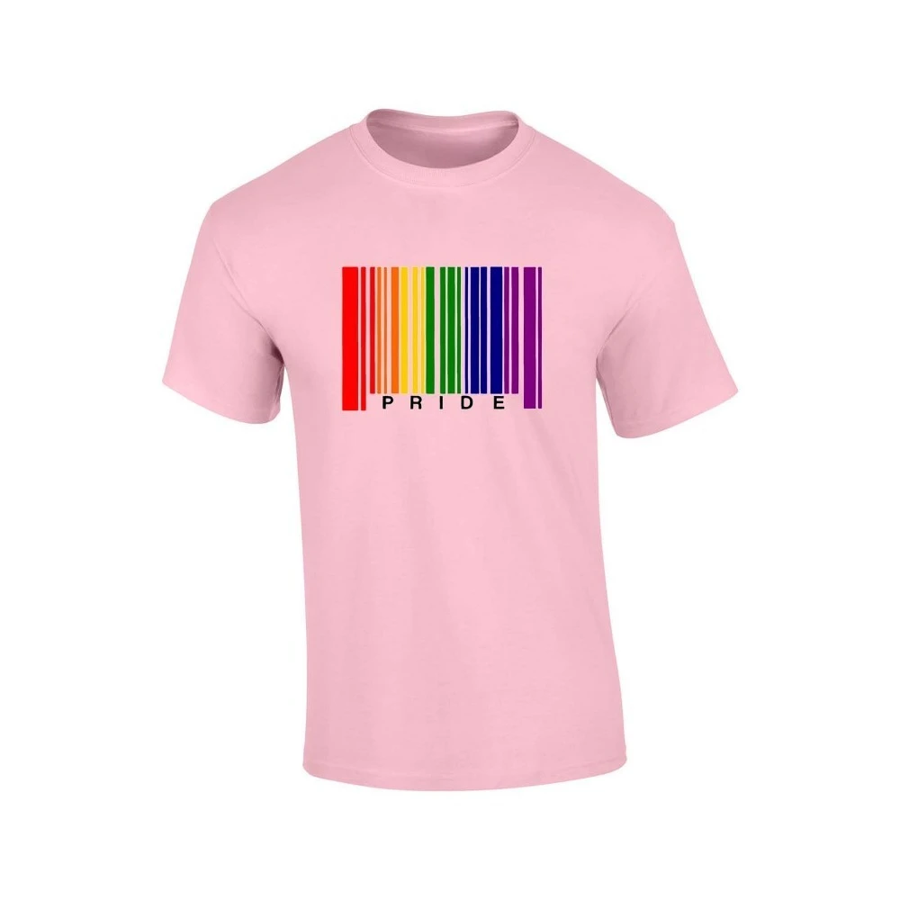 مثلي الجنس فخر العلم قوس قزح الباركود دعم التي شيرت LGBTQ للجنسين قصيرة الأكمام التصميم الإبداعي تي شيرت الرجال النساء الصيف الشارع الشهير