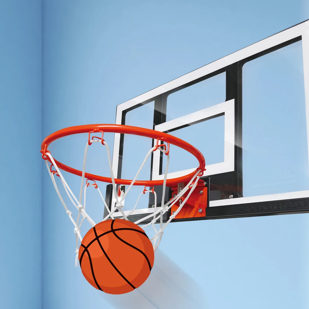 2025年バスケットボールトレーニングアルミ合金強化吊り下げ式可動アームリフティング透明バスケットボールフープミニバスケットボールフープ
