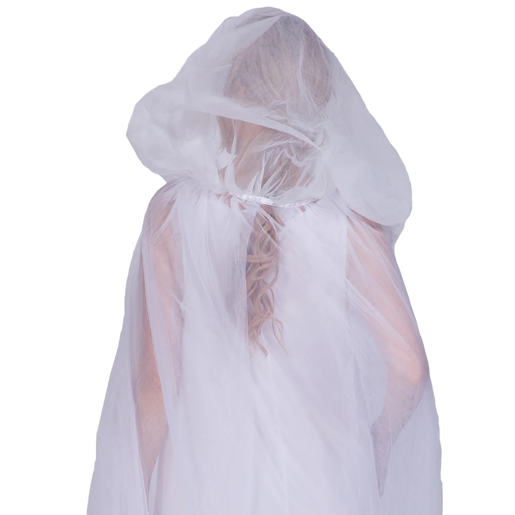 Vestidos blancos de novia fantasma para mujer, disfraz de Cosplay para Halloween, fantasma aterrador, Carnaval, Pascua, Purim