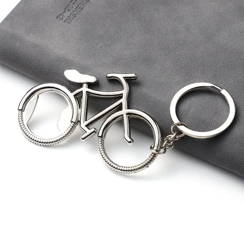 Metal Beer Bottle Opener Cute Bike Bicycle Keychain Key Rings For Lover Biker Bottle Openers Creative Gift For Cycling S044