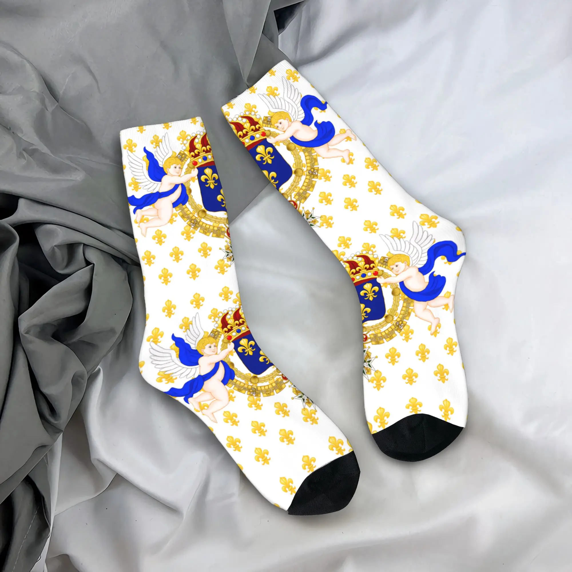 

Королевский стандарт Наполеона, чулки с флагом Франции, мужские носки, теплые мягкие модные носки, весенние уличные нескользящие носки с принтом, подарок