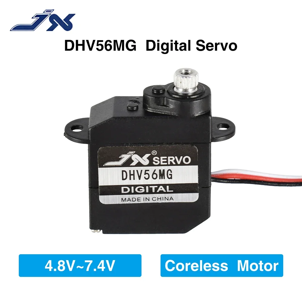 JX Servo DHV56MG Digital Coreless 1.2kg 0.10sec Metal Gear HV 5.6g Servo per RC Car Robot Airplane Aircraft Drone RC modello fai da te