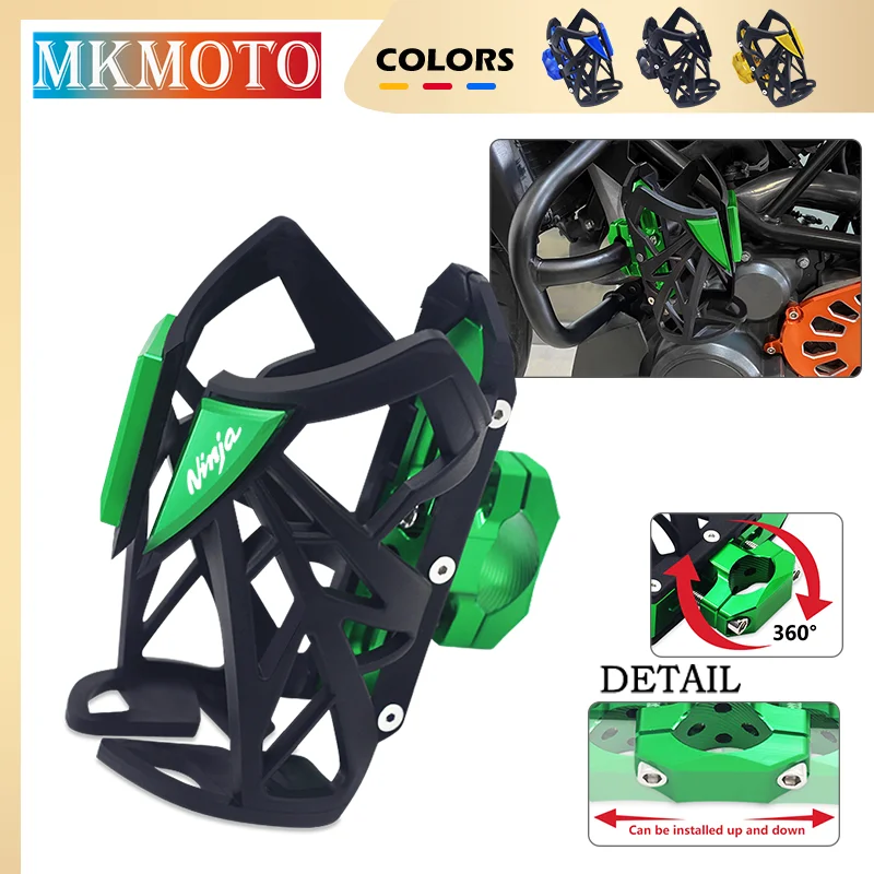 

For NINJA300 NINJA400 NINJA 250 650 1000 1000SX Motorcycle Beverage Water Bottle Drink Cup Holder Stand Mount Ninja300 Ninja400