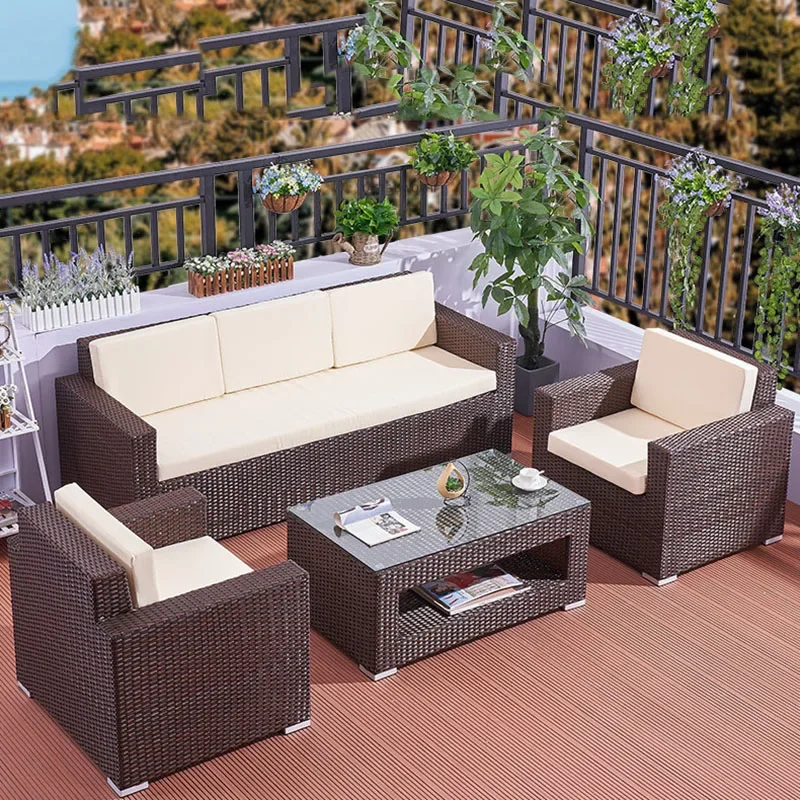 

Sofa Sets Outdoor Garden Terrace Chaiselongue Modern Lounge Recliner Lazy Furniture Balcony Puffs Couch Person Patio Single Bed